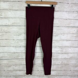 Lululemon Burgundy High-Waisted Leggings Size 6
